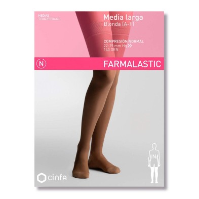 Farmalastic Media Larga Compresión Normal Blonda Camel Grande