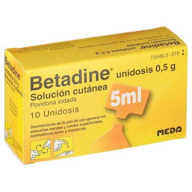 Betadine Solución cutánea 0,5 GR 10 Unidosis