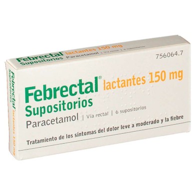 Febrectal Lactantes 150 MG 6 Supositorios
