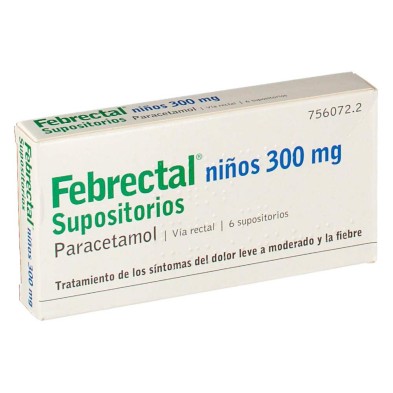 Febrectal Niños 300 MG 6 Supositorios