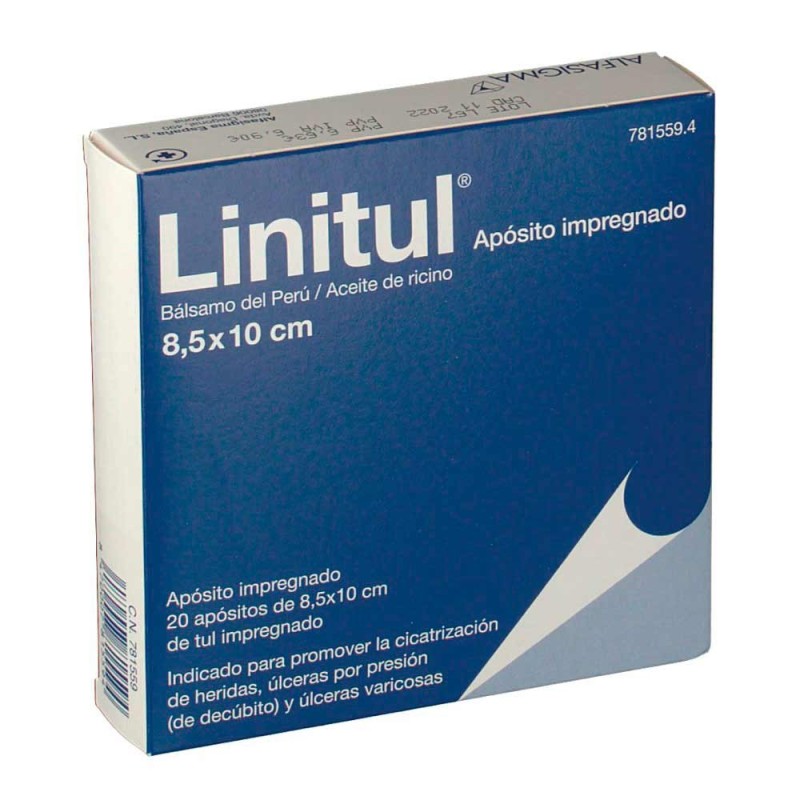 Linitul 20 Apósitos Impregnados 8,5 x 10 CM