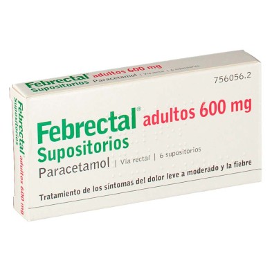 Febrectal Adultos 600 MG 6 Supositorios