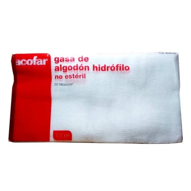 Acofar Gasa De Algodón Hidrófilo No Estéril 1/2 m2