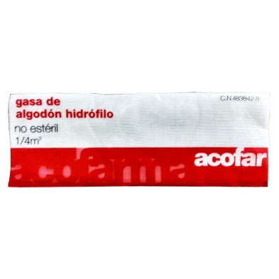 Acofar Gasa De Algodón Hidrófilo No Estéril 1/4 m2