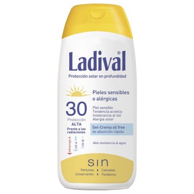 LADIVAL PIEL SENSIBLE O ALERGICA GEL CREMA SOLAR FPS30 200 ML