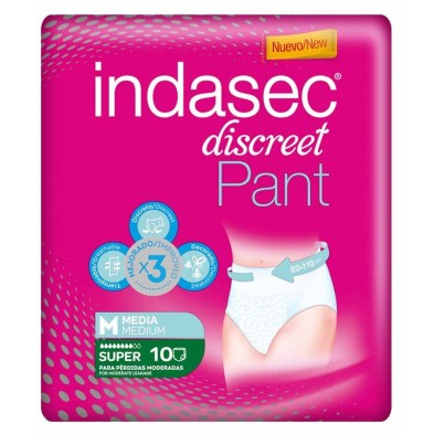 INDASEC DISCREET PANT SUPER MEDIA 10 U