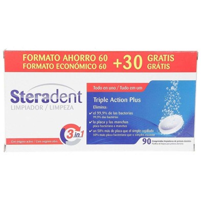 STERADENT TRIPLE ACCION 60+30 U