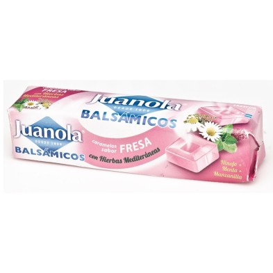 JUANOLA CARAMELOS BALSAMICOS SABOR FRESA CON HIERBAS MEDITERRANEAS 32,4 GR