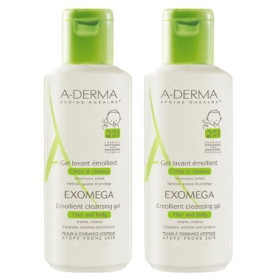 DUPLO ADERMA EXOMEGA GEL LIMPIADOR EMOLIENTE 2X500 ML