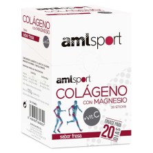 AMLSPORT COLAGENO CON MAGNESIO+VITC 20 STICKS FRESA