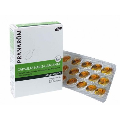 Pranarôm Aromaforce Cápsulas Nariz Garganta 30 Cápsulas