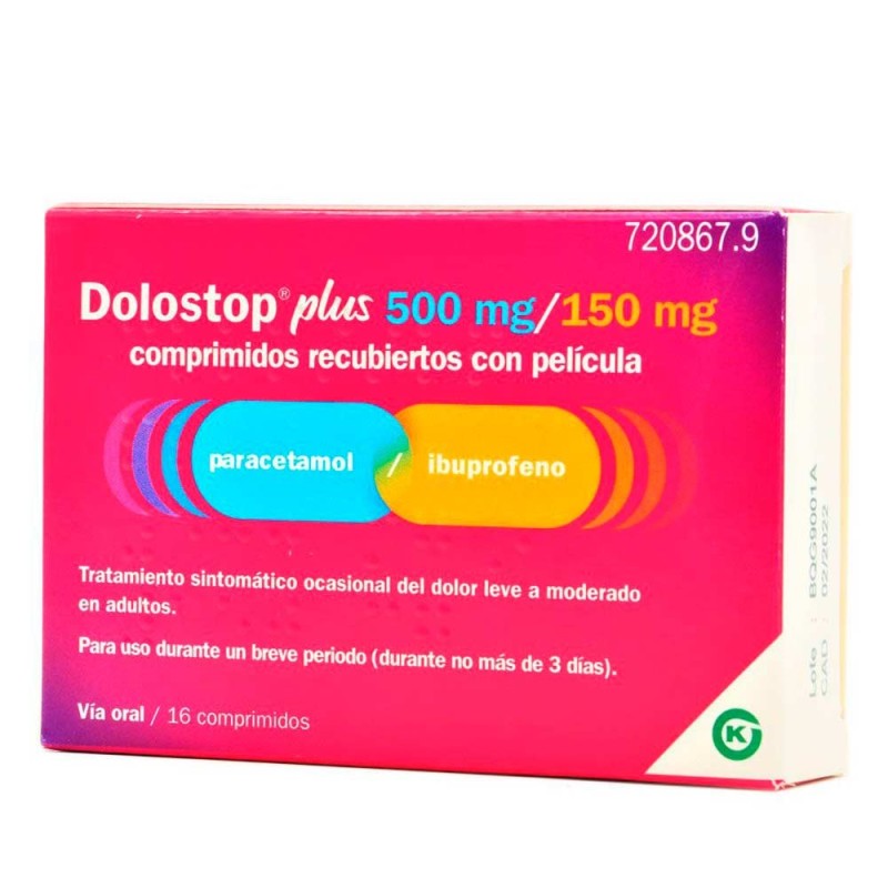 Dolostop Plus 500/150 MG 16 Comprimidos Recubiertos
