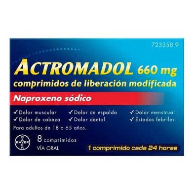 Actromadol 660 MG 8 Comprimidos de Liberación Modificada