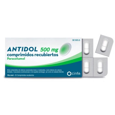 Antidol 500 MG 20 Comprimidos Recubiertos