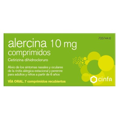 Alercina 10 MG 7 Comprimidos Recubiertos