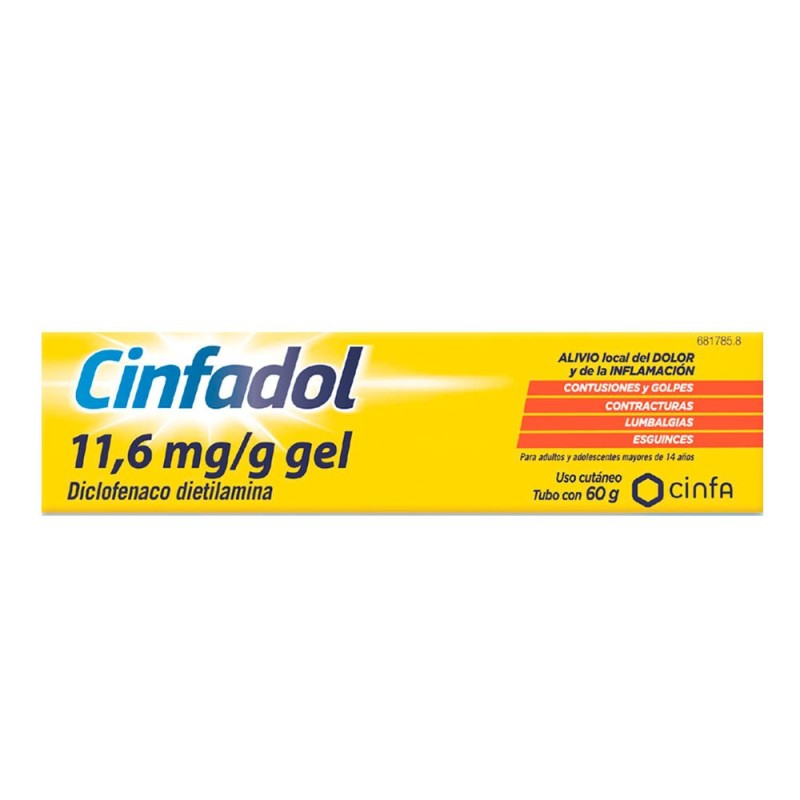 Cinfadol Diclofenaco 11,6 MG/G Gel Cutáneo 1 Tubo 60 GR