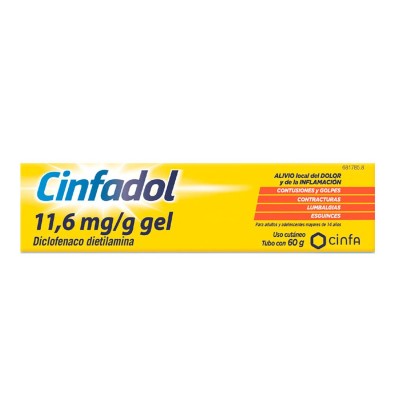 Cinfadol Diclofenaco 11,6 MG/G Gel Cutáneo 1 Tubo 60 GR