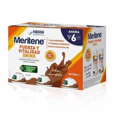Pack Meritene Fuerza y Vitalidad Sabor Chocolate 6 X 125