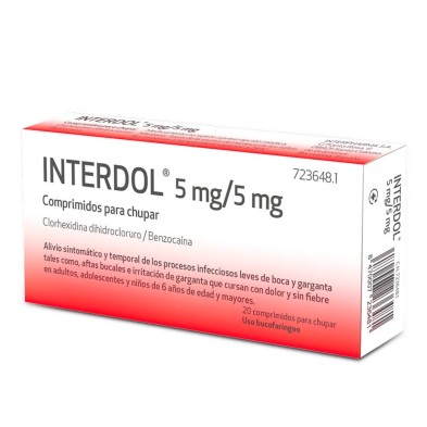Interdol 5 MG/5 MG 20 Comprimidos para Chupar