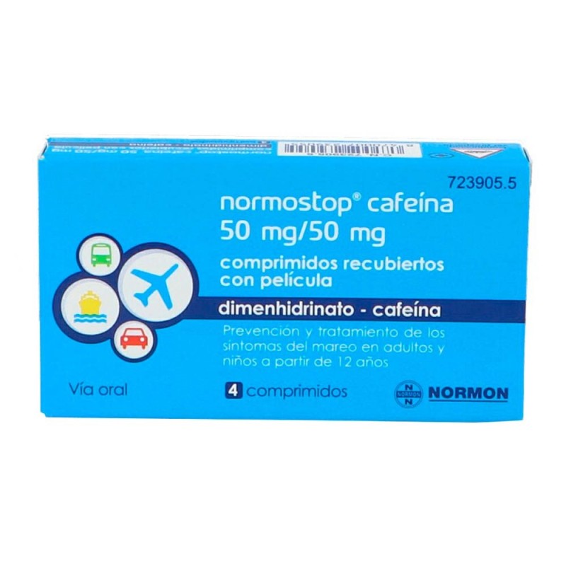 Normostop Cafeína 50 MG 4 Comprimidos