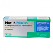 Notus Mucus 600 MG 10 Comprimidos Efervescentes Sabor Limón