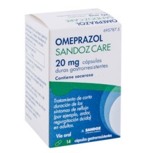 Omeprazol Sandoz Care EFG 20 MG 14 Cápsulas Gastrorresistentes