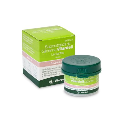 Supositorios de Glicerina Vilardell Lactantes 0,92 GR 15 Supositorios
