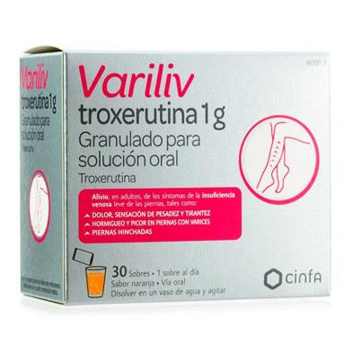 Variliv Troxerutina 1 GR Granulado 30 Sobres
