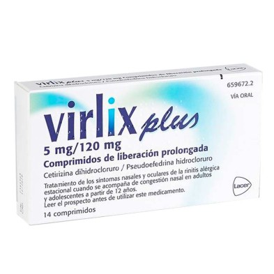 Virlix Plus 5 MG/120 MG 14 Comprimidos Liberación Prolongada