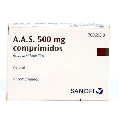 AAS 500 MG 20 Comprimidos