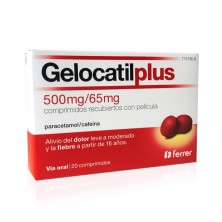 GELOCATIL PLUS 500 MG/65 MG 20 COMPRIMIDOS RECUBIERTOS