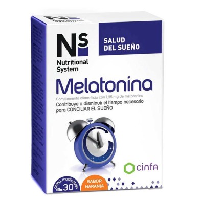 NS Melatonina 30 Comprimidos Masticable Sabor Naranja