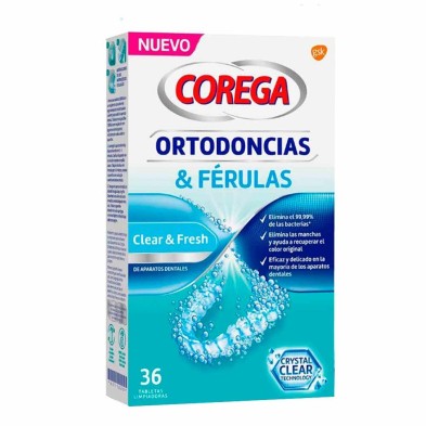 Corega Ortodoncias & Ferulas 36 Tabletas Limpiadoras
