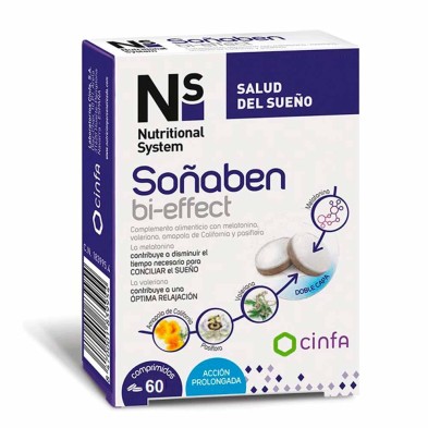NS Soñaben Bi-Effect 1,85 MG Melatonina 60 Comprimidos