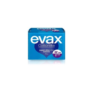 Evax Cottonlike Compresas Higiénicas Femeninas Superplus 10 Unidades