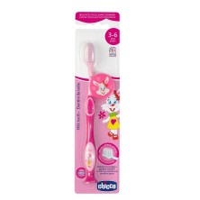 Chicco Cepillo para Dientes de Leche 3-6 Años Rosa