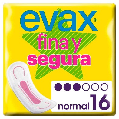 Evax Compresas Normal Fina Y Segura 16 Unidades