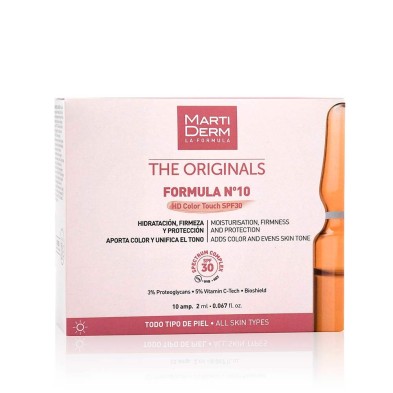 Martiderm Fórmula Nº 10 HD Color Touch SPF 30  10 Ampollas 2 ML