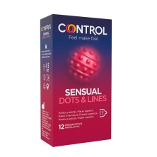 Control Sensual Dots & Lines Preservativos 12 Unidades