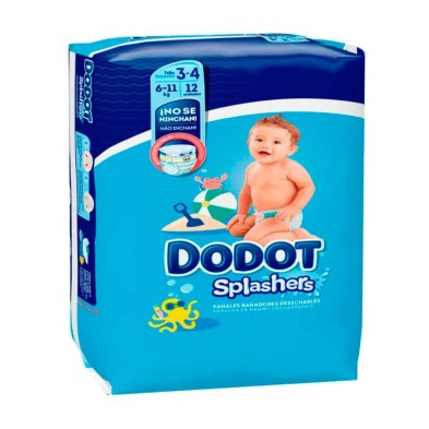 Pañal Infantil Dodot Splashers T-3 6-11 KG 12 Unidad