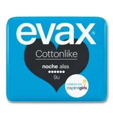 Evax Cottonlike Alas Noche 9 Unidades