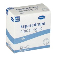 Esparadrapo Hartmann Hipoalérgico Tela 2,5CMx5M