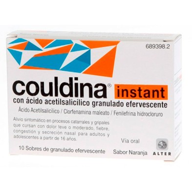 COULDINA INSTANT 10 SOBRES EFERVESCENTES NARANJA