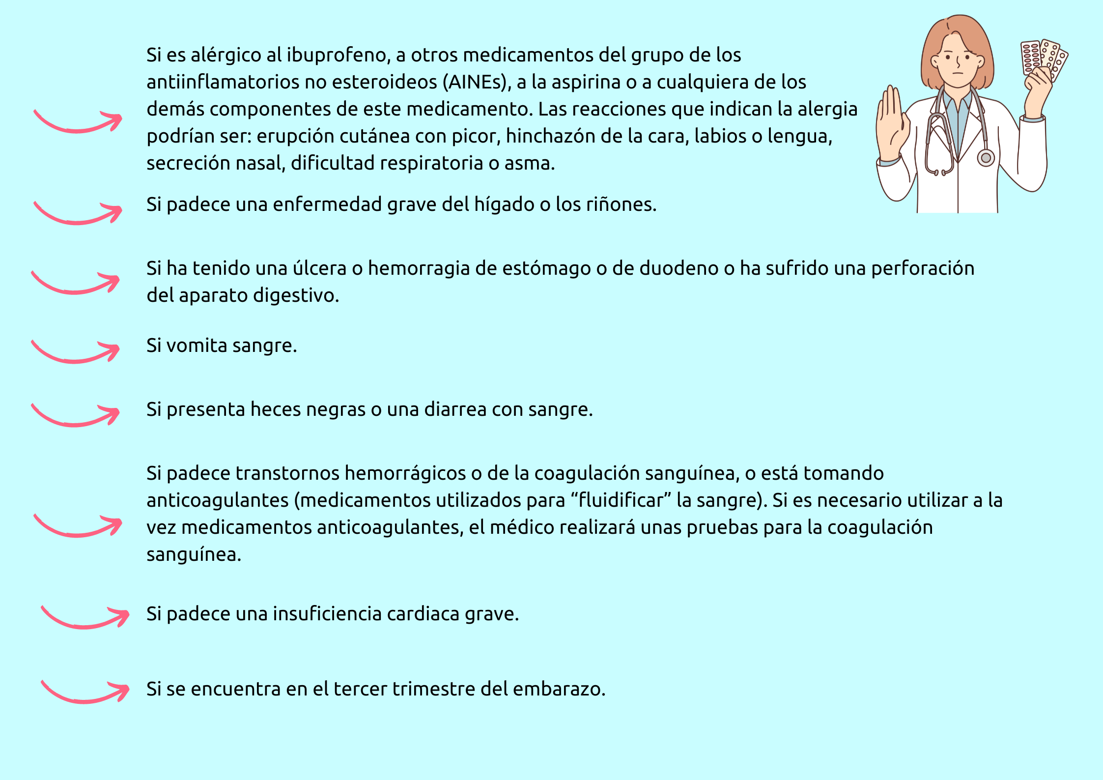 Contraindicaciones ibudol